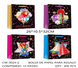 Sacchetti regalo in cartone, 10 pezzi, 18x23 cm, design casuale, bomboniere per feste - Product Image 1