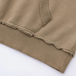 Tùy Chỉnh Thời Trang Đường Phố Người Đàn Ông Của Áo Thun Đau Khổ Hoodie Axit Rửa Ngược Khâu Pháp Terry Hoodie Gradients Mặt Trời Phai - Product Image 4