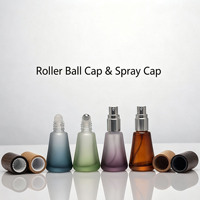 Flacon roll-on portable en verre de 12 ml pour soins de la peau, vaporisateur conique, échantillon vide, emballage de parfum, logo personnalisé, rechargeable