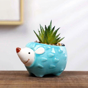 Vaso <span class=keywords><strong>in</strong></span> Ceramica Moderno e Carino a Forma di <span class=keywords><strong>Riccio</strong></span> e Maiale, Fioriera per Piante Grasse a Forma di Animale per <span class=keywords><strong>Giardino</strong></span> da Scrivania e Decorazione per Centri Commerciali - Product Image 5