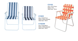 Chaise de plage pliante d'extérieur, chaise de détente, chaise de piscine, chaise de camping, chaise de <span class=keywords><strong>jardin</strong></span>, chaise de patio, chaise de plage en acier à rayures bon marché avec accoudoirs - Product Image 2
