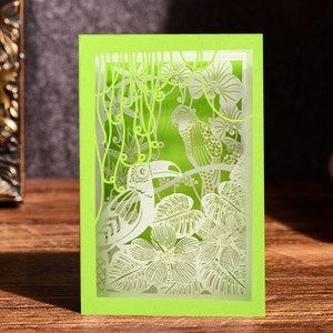 Cartoline Pop-up 3D Origami Fatte a Mano a Tema Uccelli Redleaves, Inviti per Feste - Product Image 1