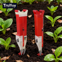 Semoir manuel 2-en-1 avec trémie à engrais, 6 rouleaux de semis, profondeur de plantation réglable pour maïs, soja, jardin et ferme