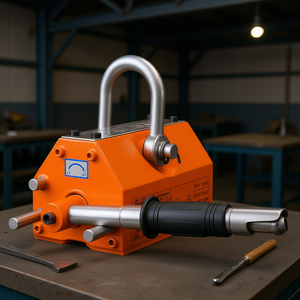 Imán de elevación de acero al neodimio de alta resistencia D0100HADCZW 2000kg 4400lbs con interruptor manual y liberación permanente para procesamiento de metales - Product Image 2