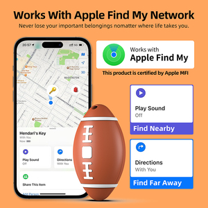 Diseño de rugby Air Tag Tracker Anti Lost Alarm Smart Find My Air Tag Key Finder Mini GPS Tracker para <span class=keywords><strong>iOS</strong></span> - Product Image 2