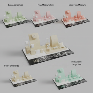 Expositor de Joyería de Lujo Beige, Construcción en MDF+Metal+PU, Mostrador Personalizable para Anillos, Aretes y Collares, RODEN/OEM - Product Image 6