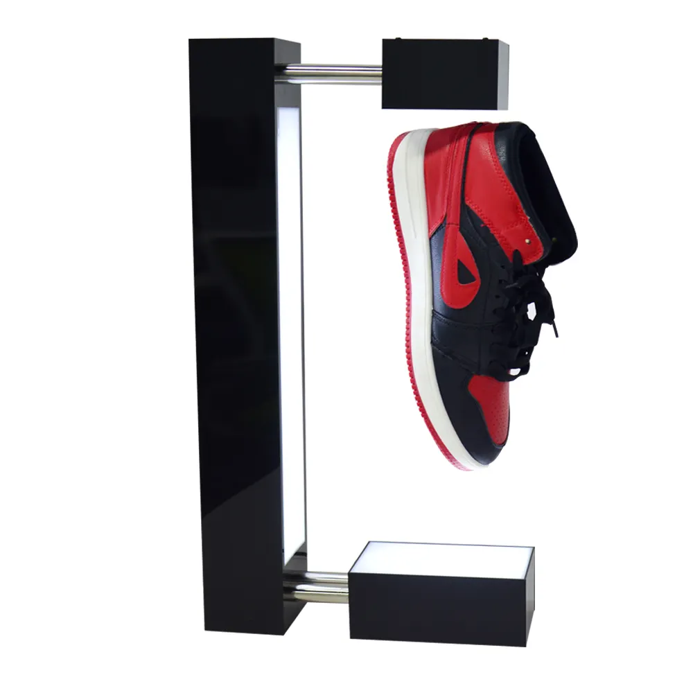 Round Magnetic Levitating Floating Shoe Display with Acrylic Material can Rotate for Show