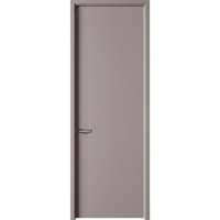 Porte intérieure écologique en bois mélaminé, silencieuse, à fermeture douce, moderne, pré-montée, sans peinture, aspect grain de bois, pour chambre de villa