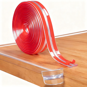 Protezione Angolare Trasparente per Pareti, Modanatura Adesiva Flessibile per Angoli Interni ed Esterni, Striscia Decorativa per Porte e Tavoli - Product Image 1