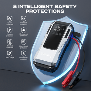Avviatore di Emergenza per Auto e Moto, Power Bank <span class=keywords><strong>12V</strong></span> al <span class=keywords><strong>Litio</strong></span> con Pompa d'Aria e Gonfiatore Pneumatici, Corrente di Picco 2800A, Antiscintilla - Product Image 5