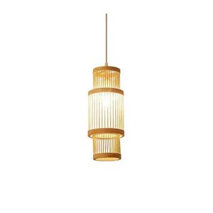 Pendentif en rotin en osier et bambou à hauteur réglable pour décoration intérieure, application villa - Product Image 2