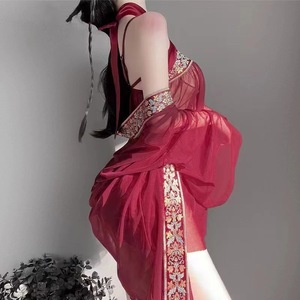 Nuevo conjunto de pijamas de talla grande estilo chino antiguo, uniforme sexy estilo chino antiguo con faja, camisón de gasa, uniforme transparente - Product Image 4