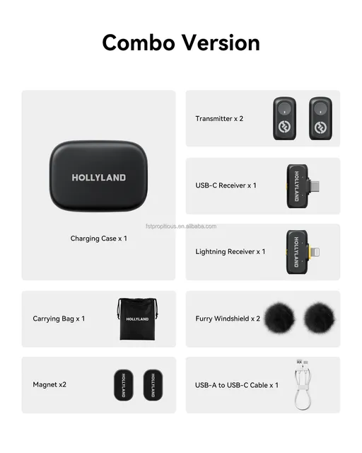 Hot Sale Hollyland A1 Microphone - AI Noise Cancellation, 9H Battery, 200M Range, Professional - Grade for Content Creators