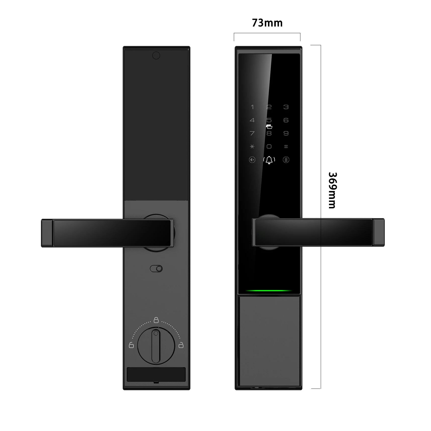 Waterproof Aluminum Alloy Password Hotel Door Lock TTlock App For Code Key Card Smart Lock Featuring Cloud For Wood · image 2