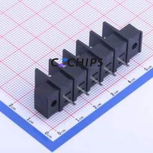 KF25SM-7.62-5P Barrier Terminal Block Through hole Component (THT),P=7.62mm Connector Two Sides 7.62mm 1x5P Straight Pin - Product Image 2