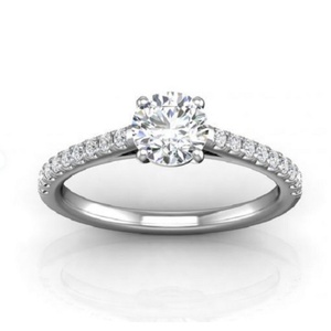 Anillo de Moissanita de Diseño Clásico, Forma Redonda de 2 Quilates, Joyería de Moissanita de Oro de 18 Quilates para Mujer, Anillo de Bodas - Product Image 4