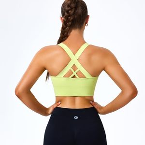 Sujetador Deportivo Evercute Transpirable para Mujer, con Relleno, Soporte Medio, Tirantes Cruzados, 100% Nailon, Sin Costuras, Ideal para Yoga y Ejercicio - Product Image 2