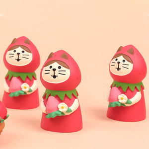 Zakka Cat Figurine Handmade Resin Animal Shape Desktop Car Decoration Craft - Product Image 3