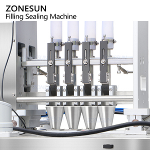 Machine de remplissage et de scellage sous vide automatique ZONESUN ZS-FS500K4 VFFS multi-voies pour sachets de sucre granulé avec alimentation volumétrique par servo - Product Image 5