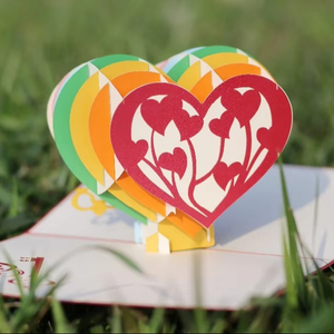 Venta al por mayor 3D Pop-Up Artesanía Tarjetas de felicitación | Romántico Papel Artesanía Tarjetas de regalo para parejas y ocasiones especiales - Product Image 1