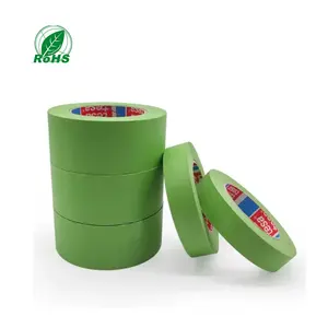 High temp TESA 4338 0.145mm green crepe paper automobile painter painting uv rubber glue masking tape 25mm 50mm