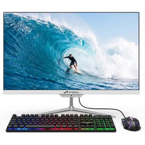 Computadora de Escritorio Todo en Uno STGSivir de 23.8 Pulgadas FHD, Intel Core I7, 16GB de RAM, 512GB SSD, Windows 11 Home, para Negocios, Streaming y Estudio - Product Image 1