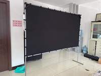 Écran de projection portable Javes 120 pouces 16:9 grand format pour extérieur, avant/arrière, pliage rapide, tissu PVC souple, boîtier en aluminium, certifié CE