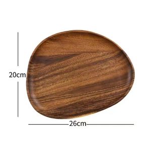 Hot Selling in the Market Acacia Wood Irregular Dinner Plate Set Wooden Plate <strong>Dessert</strong> <strong>Tray</strong> and Mubkhar - Product Image 6