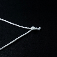 Attache en boucle de corde en nylon pré-nouée non élastique pour étiquettes de vêtements et étiquettes de produits textiles pour la maison
