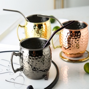 Mug écologique en acier inoxydable et <span class=keywords><strong>cuivre</strong></span>, pour bière, mulet de moscou, 12 unités, vente en gros - Product Image 3