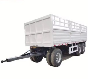 Venta directa de fábrica, barra de tracción de 3 ejes, remolque completo de 40-100 toneladas, remolque de camión completo con Estaca de valla - Product Image 1