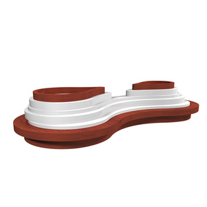 Custom <b>Wooden</b> <b>Bench</b> With Planter Mall Furniture Durable Design Creative Seating Display - Product Image 4