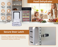 Déshydrateur alimentaire électrique Horus à 10 étages avec une puissance de 400 W, 110 V/220 V, pour fruits, légumes, viande et aliments pour animaux de compagnie