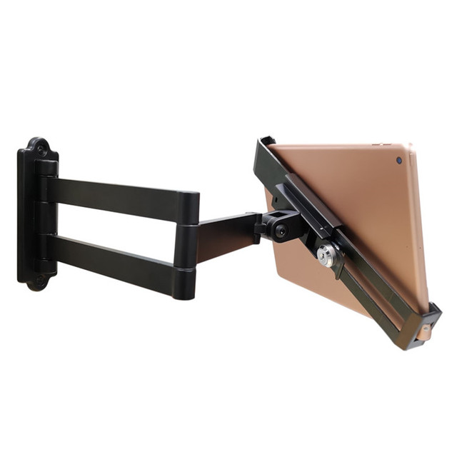 Dudukan Tablet Metal Rotate Floor Stand for Ipad Exhibition Anti Theft Kiosk Adjustable Aluminum Metal Brackets Monitor Stand