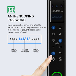 Doorplus <span class=keywords><strong>Z2</strong></span> Smart Biométrico Cerradura de huella dactilar Tuya WiFi <span class=keywords><strong>Cloud</strong></span> App Cámara de puerta de aluminio controlada para madera/acero/puertas correderas - Product Image 5
