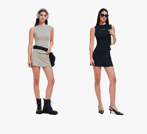 2 in 1テニスゴルフドレススポーツウェア女性新セクシースポーツフィットネススカートショーツ付き - Product Image 6