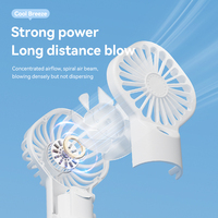 Ventilateur portatif longue portée, ventilateur à brume nano à 4 vitesses, ventilateur pliable rechargeable avec réservoir d'eau transparent