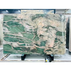 दीवार सजावट के लिए प्राकृतिक हरे क्वार्टजाइट स्लैब ब्रज़ेल रॉयल ग्रीन क्वार्टजाइट स्लैब - Product Image 3