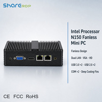 Sharerdp Intel CPU N-serisi N150 Dört Çekirdekli İşlemci Mini Endüstriyel Fansız PC Dokunmatik Bilgisayar Alüminyum Kasa Wifi Rs232 özellikli