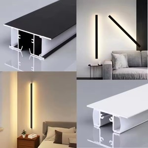Profilé en aluminium encastré pour éclairage LED, extrusion de plafond en plaques de plâtre, <span class=keywords><strong>rail</strong></span> d'angle en aluminium pour cloison sèche, profilé lumineux en aluminium LED - Product Image 1