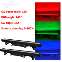 Barre lumineuse stroboscopique longue étanche IP65 RGBW DMX avec puissance de 420W, gradation 0-100%, segments LED pixel, effet givré pour événements festifs