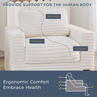 Canapé à plat compressible qui tient dans une boîte surdimensionné blanc confortable désossé pouf simple fauteuil paresseux canapé entraîneur pour chambre