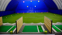 Tapis d'entraînement de golf 3D GSM 153DNBR 5FTX5FT Premium à 3 couches, tapis de frappe pour le golf, tapis d'enseignement de golf pour le driving range