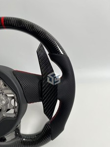 Volant en fibre de carbone pour Audi A4 B8 B7 B9 B6 B8.5 A6 C7 C6 C8 A3 8p 8v A5 B8 A7 Q5 Q7 Q3 Tt <span class=keywords><strong>Mk2</strong></span> R8 <span class=keywords><strong>S4</strong></span> B8 Rs3 S5 B5 B6 B9 - Product Image 5
