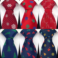Hoch dichte Polyester Anti-Pilling Jacquard Charakter Muster Formale Weihnachts bindungen Festliche Hochzeit Bräutigam Zubehör Lager