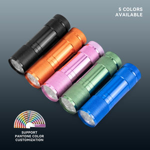 Фонарик из алюминиевого сплава с 9 светодиодами (УФ/красный свет) и возможностью нанесения логотипа, водонепроницаемый, миниатюрный, портативный, для промоакций, EDC-фонарик - Product Image 5