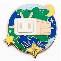 Broches en alliage personnalisées, production de badges 2D, badges personnalisés anime et tendance avec fermoir papillon, boîtes mystères