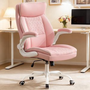 Chaise de bureau exécutive ergonomique pivotante en cuir PU <span class=keywords><strong>rose</strong></span> à dossier haut avec fonction massage – Vente en gros - Product Image 1