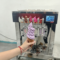 Nueva Máquina de Helado Suave de 5 Sabores para Mesa, Uso Comercial en Restaurantes, Fabricada en Acero Inoxidable, Máquina para Hacer Yogurt Congelado