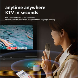 Mới phát hành màu xanh răng BT v5.0 loa rạp hát tại nhà KTV không dây Stereo <span class=keywords><strong>Microphone</strong></span> 2.4G sâu bass pin ngoài trời RGB ánh sáng - Product Image 5